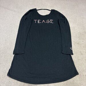 Victoria’s Secret Sleep Gown Black Long Sleeve Women’s Size Small